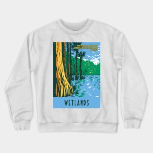 WPA Poster of Art of the Wetlands in Everglades National Park in the state of Florida, USA Crewneck Sweatshirt